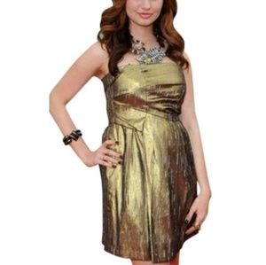 BCBGeneration Metalic Gold Dress